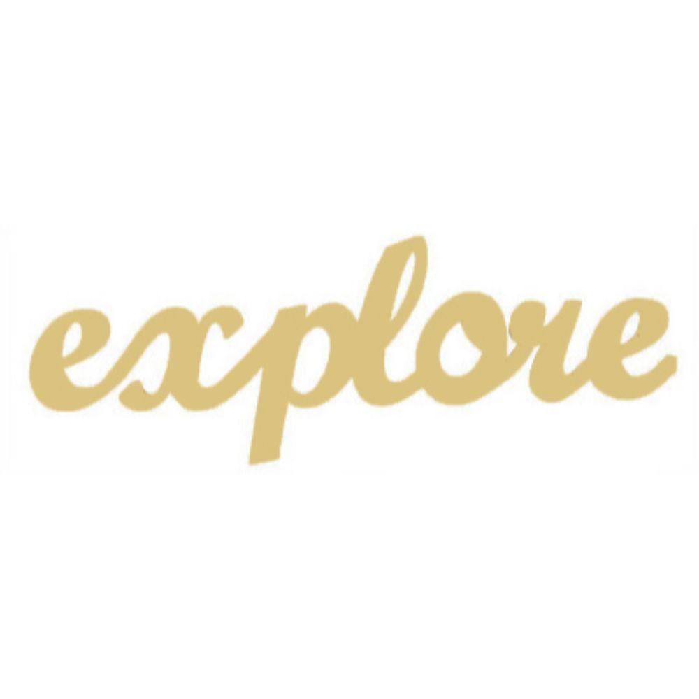 Basic Shape Word MDF Cutout Explore - Unfinished For DIY