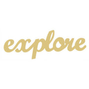 Basic Shape Word MDF Cutout Explore - Unfinished For DIY