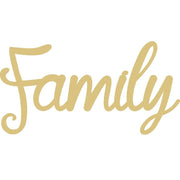 Basic Shape Script MDF Cutout Family Style 3 - Unfinished For DIY