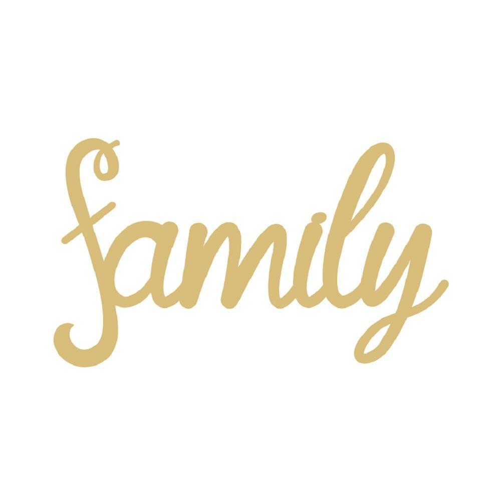 Basic Shape Script MDF Cutout Family Style 4 - Unfinished For DIY