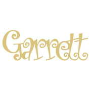 Basic Shape Word MDF Cutout Garrett - Unfinished For DIY