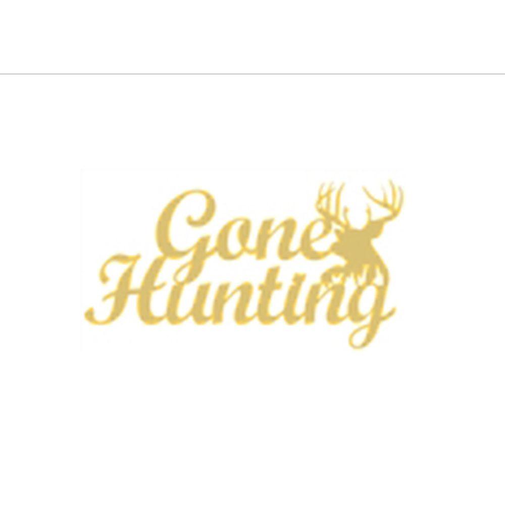 Basic Shape Deer Silhouette MDF Cutout Gone Hunting - Unfinished For DIY