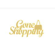 Basic Shape Silhouette MDF Cutout Gone Shopping - Unfinished For DIY