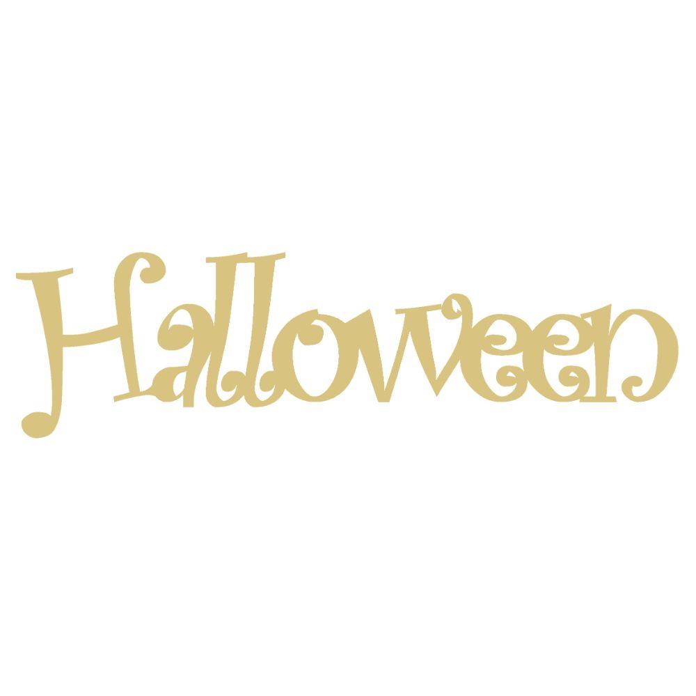 Basic Shape Word MDF Cutout Halloween Style 1 - Unfinished For DIY
