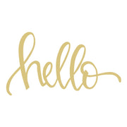 Basic Shape Hello MDF Cutout Hello Style 2 - Unfinished For DIY