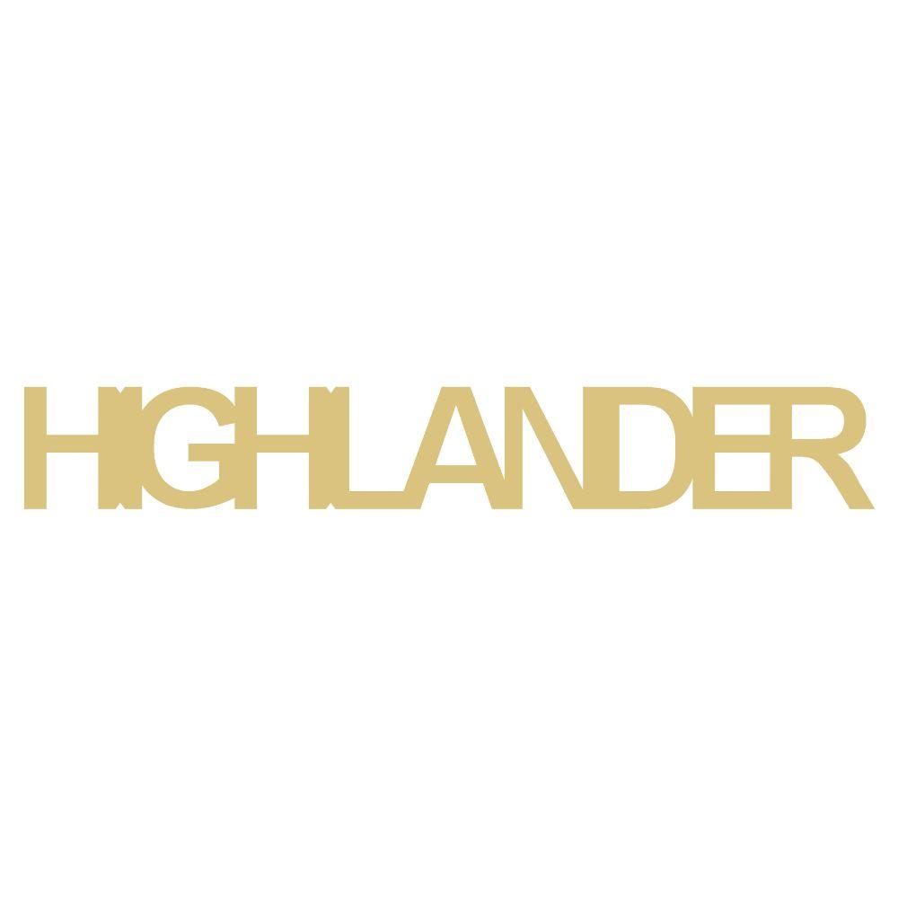 Basic Shape Word MDF Cutout Highlander - Unfinished For DIY