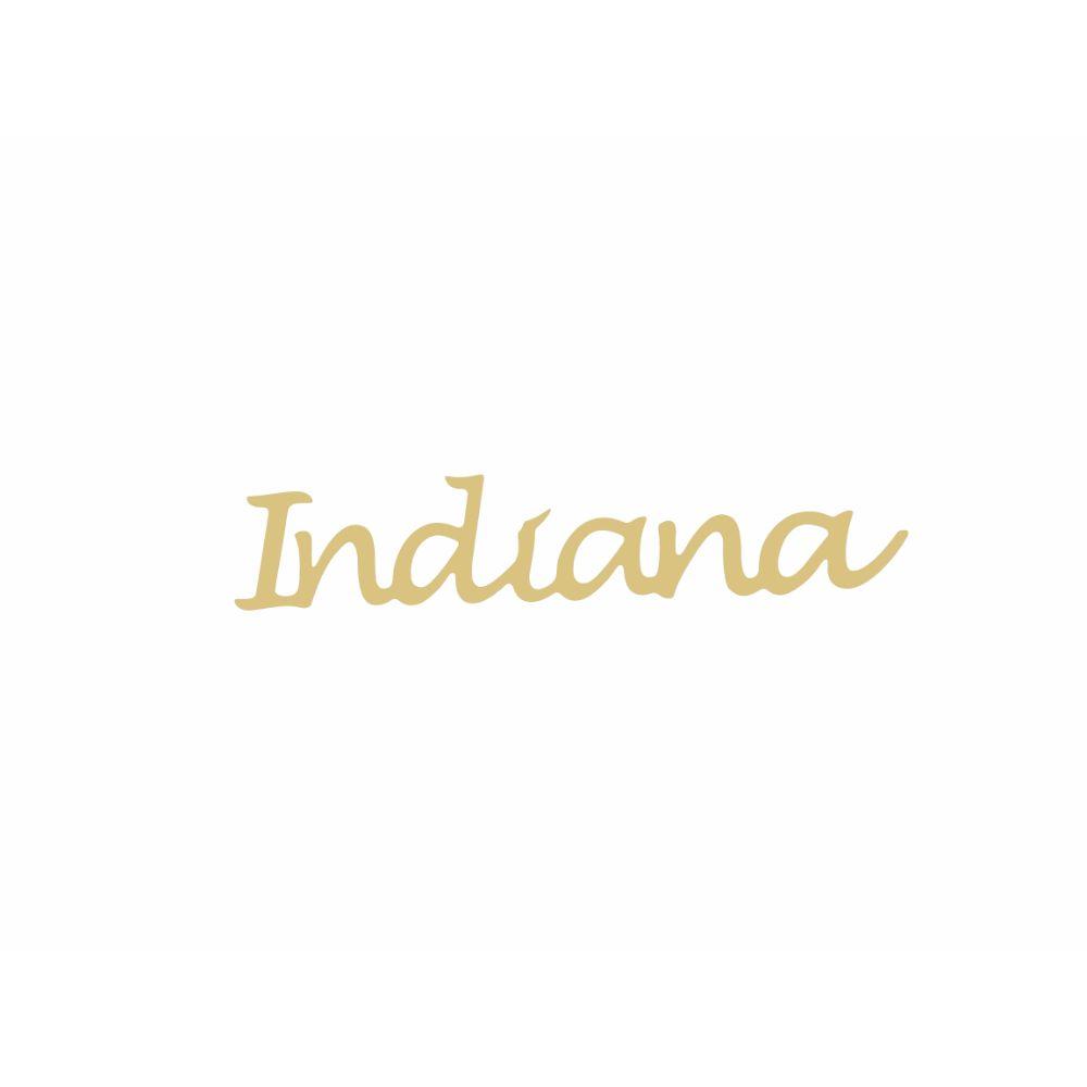 Basic Shape Script MDF Cutout Indiana - Unfinished For DIY