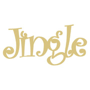 Basic Shape Word MDF Cutout Jingle - Unfinished For DIY