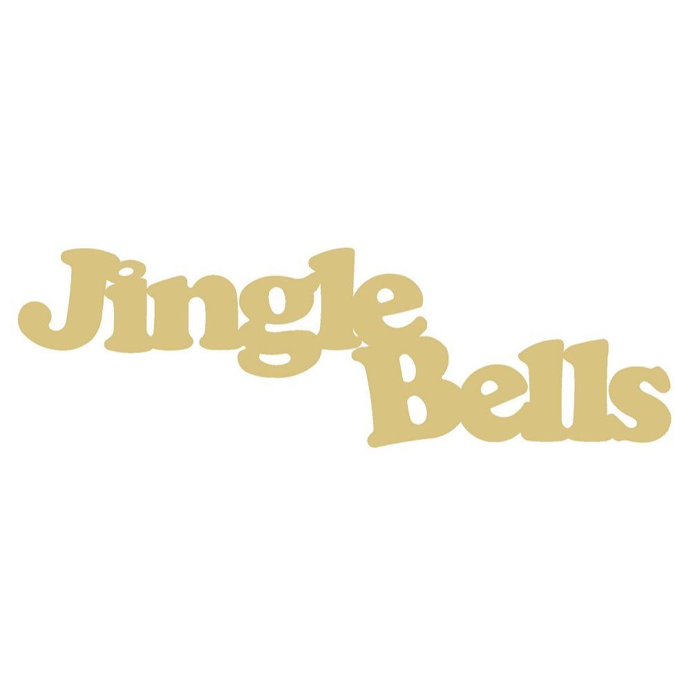 Basic Shape Word MDF Cutout Jingle Bells - Unfinished For DIY
