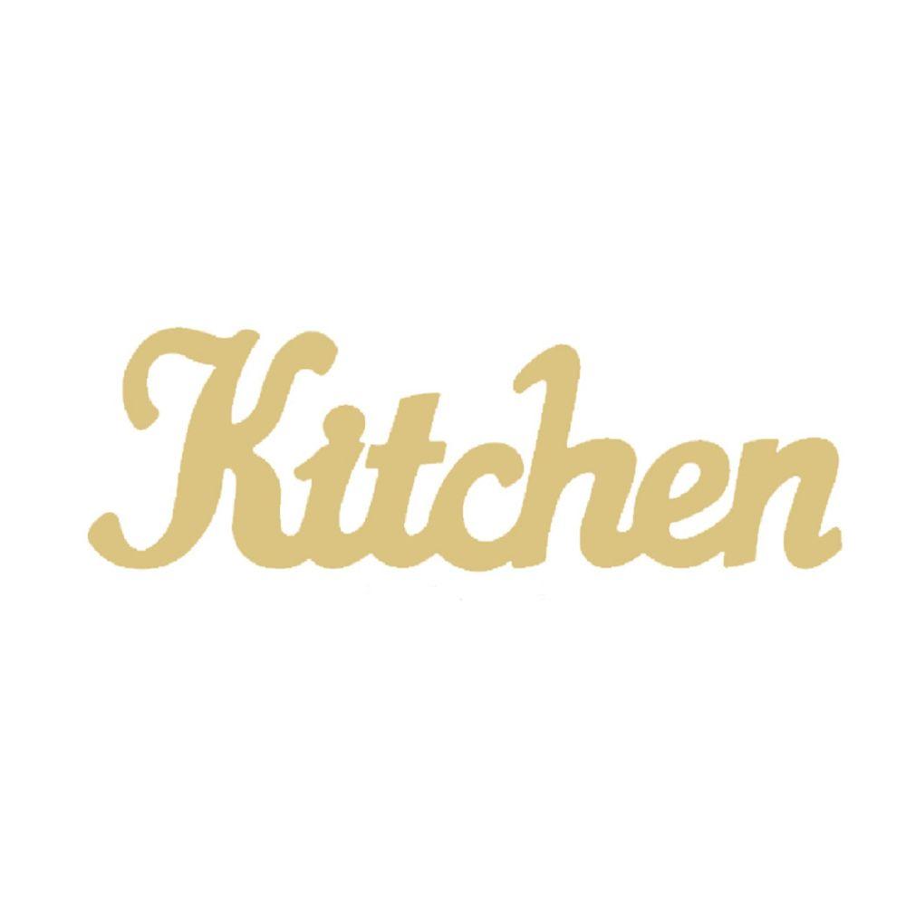 Basic Shape Script MDF Cutout Kitchen - Unfinished For DIY
