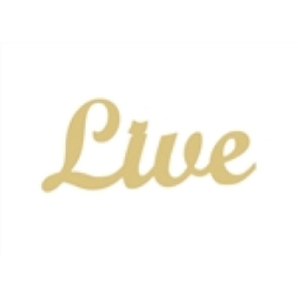 Basic Shape Word MDF Cutout Live - Unfinished For DIY
