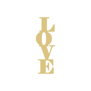 Basic Shape Word MDF Cutout Love Style 11 - Unfinished For DIY