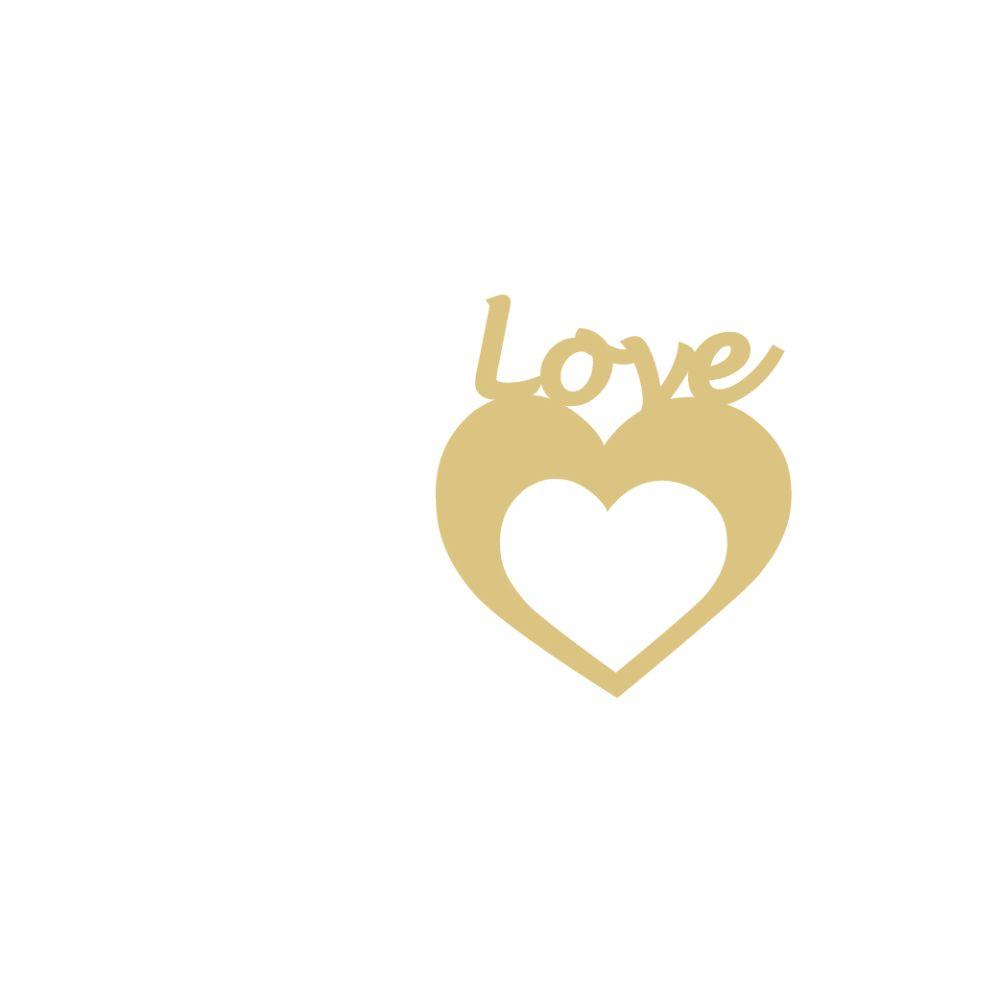 Basic Shape Heart MDF Cutout Love Heart Silhouette - Unfinished For DIY