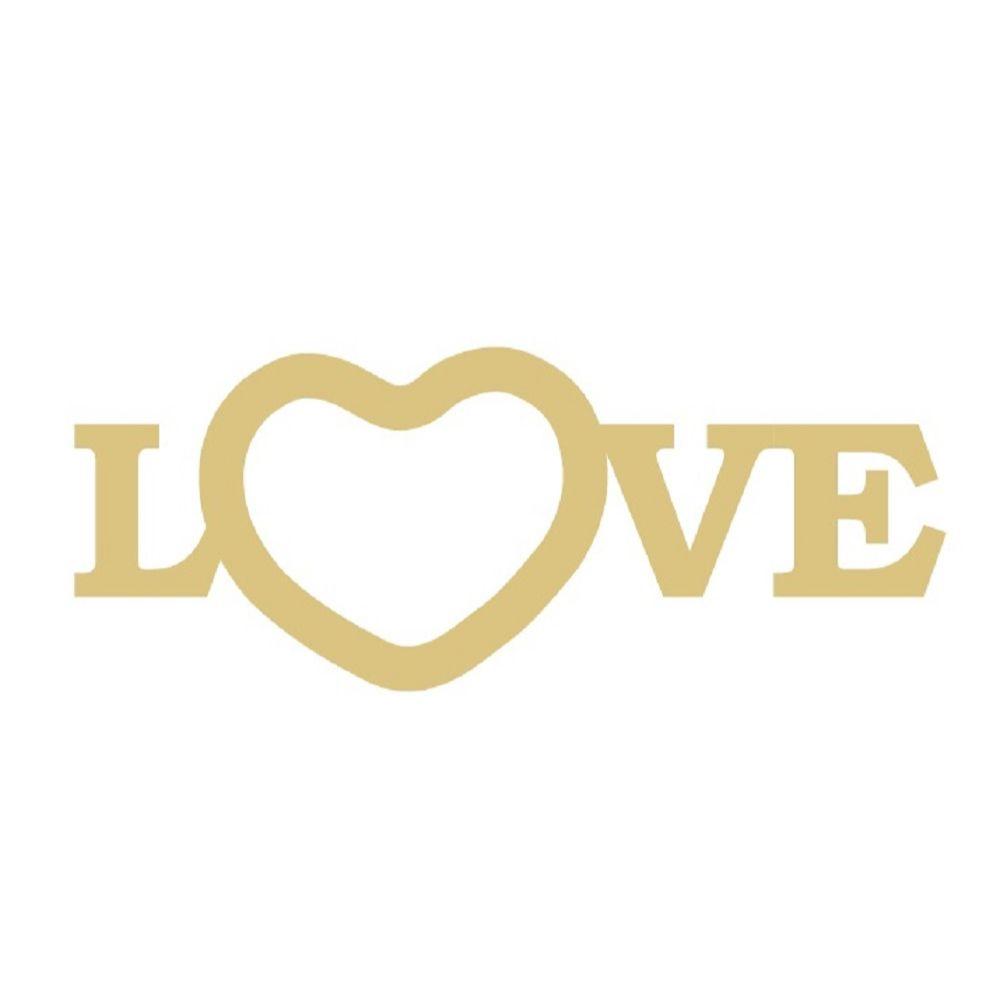 Basic Shape Heart MDF Cutout Love With Heart-Shaped O - Unfinished For DIY