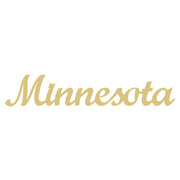 Basic Shape Word MDF Cutout Minnesota Script - Unfinished For DIY