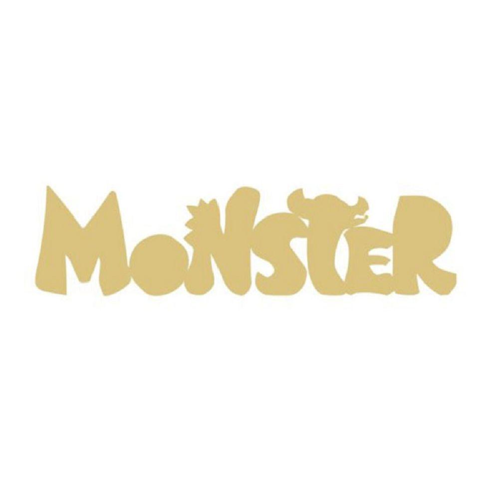 Basic Shape Word MDF Cutout Monster - Unfinished For DIY