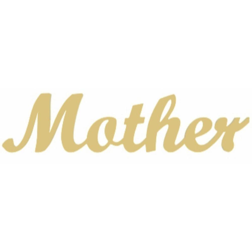 Basic Shape Mother MDF Cutout Mother Script Word - Unfinished For DIY