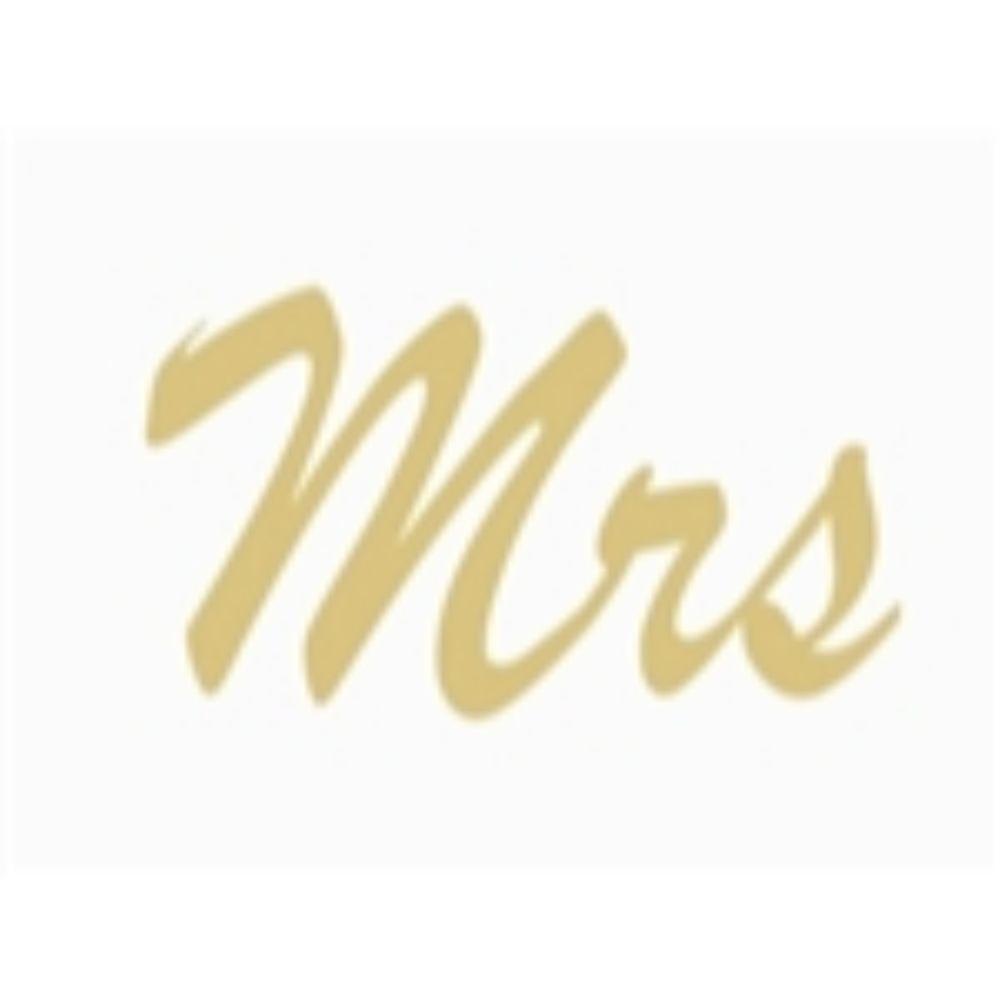Basic Shape Script MDF Cutout Mrs - Unfinished For DIY