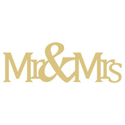 Basic Shape Word MDF Cutout Mr & Mrs Style 1 - Unfinished For DIY