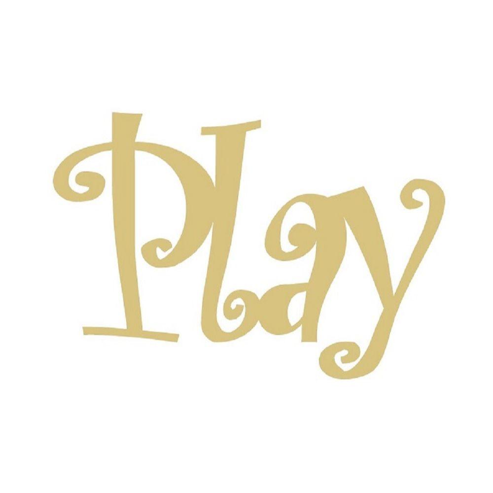 Basic Shape Word Play MDF Cutout Style 2 - Unfinished For DIY