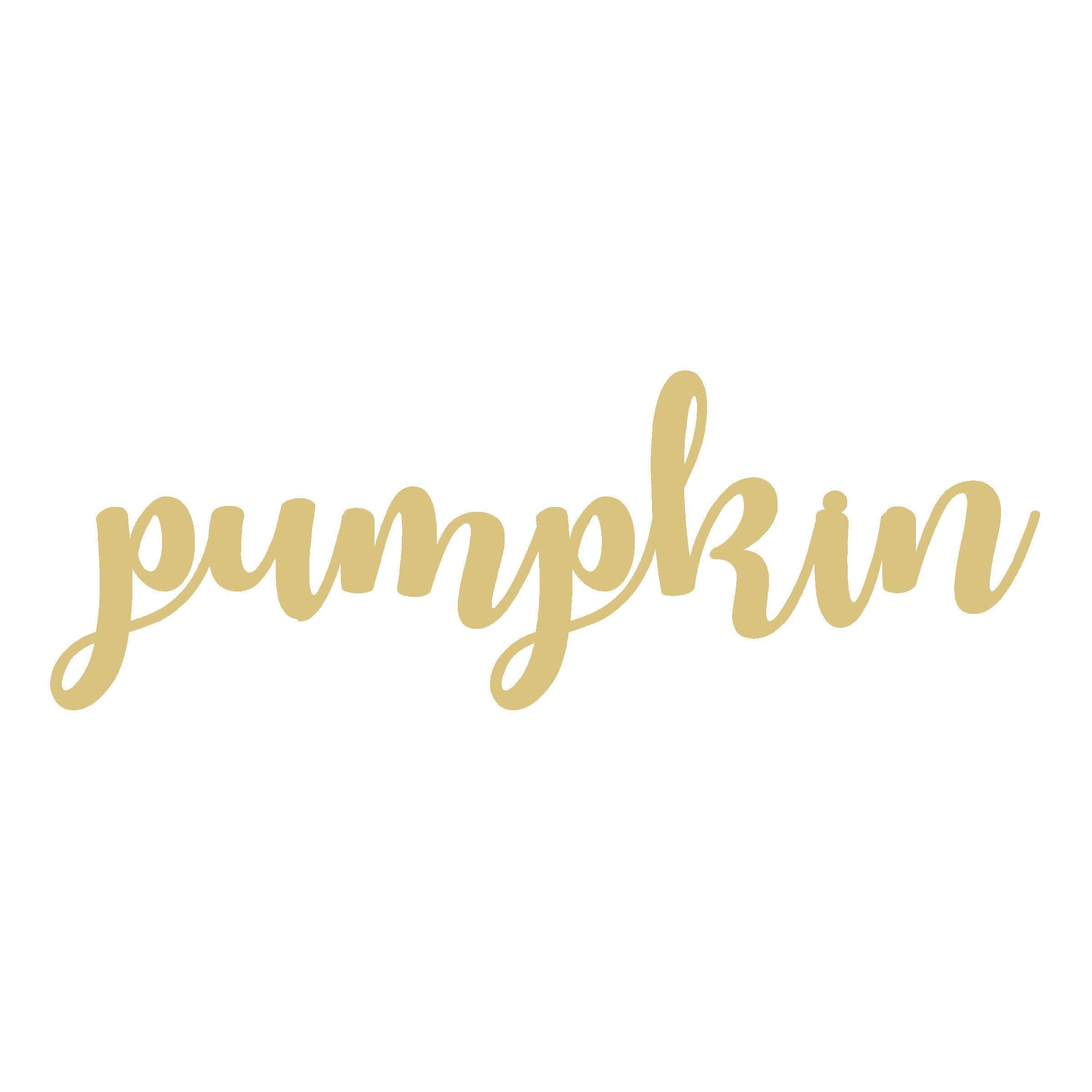 Basic Shape Word MDF Cutout Pumpkin Script - Unfinished For DIY