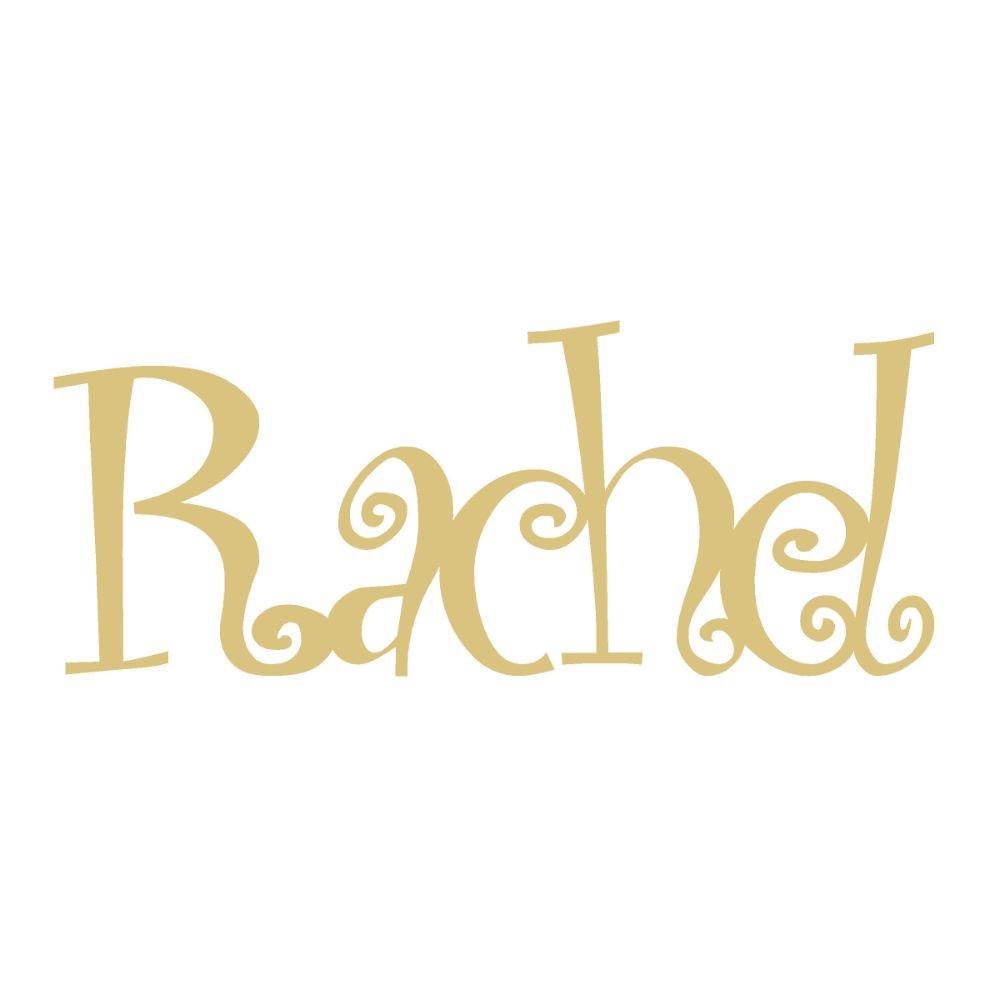 Basic Shape Word MDF Cutout Rachel - Unfinished For DIY