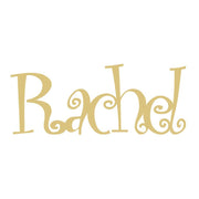 Basic Shape Word MDF Cutout Rachel - Unfinished For DIY