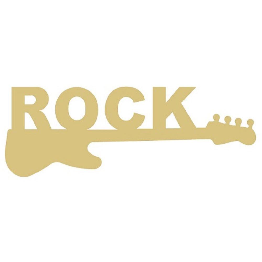 Basic Shape Word MDF Cutout Rock Guitar - Unfinished For DIY