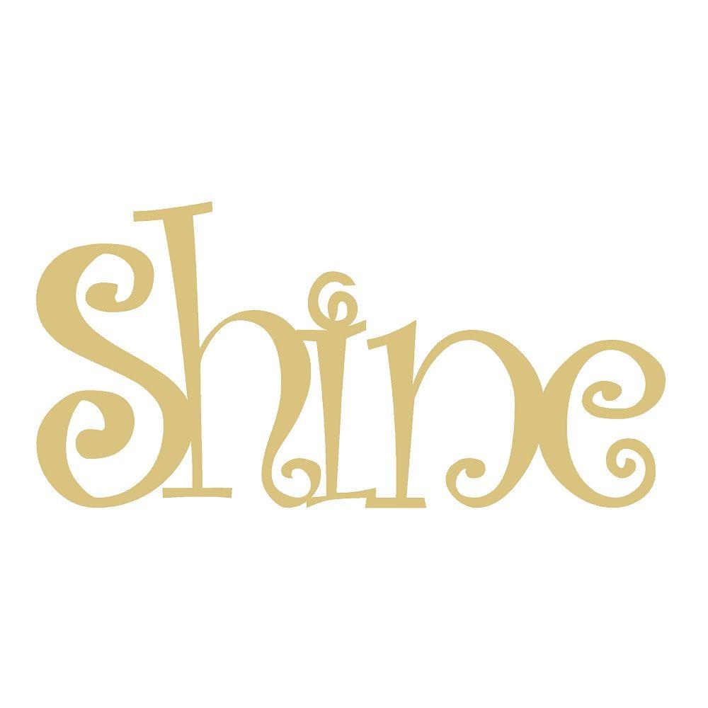 Basic Shape Word MDF Cutout Shine - Unfinished For DIY