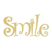 Basic Shape Word MDF Cutout Smile - Unfinished For DIY