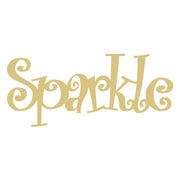 Basic Shape Word MDF Cutout Sparkle - Unfinished For DIY