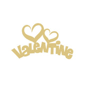 Basic Shape Word MDF Cutout Valentine Hearts - Unfinished For DIY