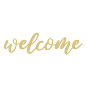 Basic Shape Word MDF Cutout Welcome Style 6 - Unfinished For DIY