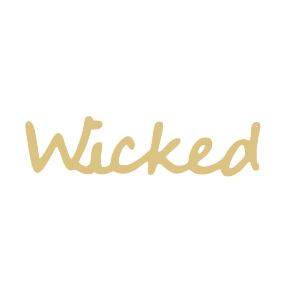 Basic Shape Word MDF Cutout Wicked - Unfinished For DIY