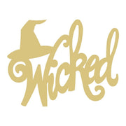 Basic Shape Word MDF Cutout Wicked Witch Hat Script - Unfinished For DIY