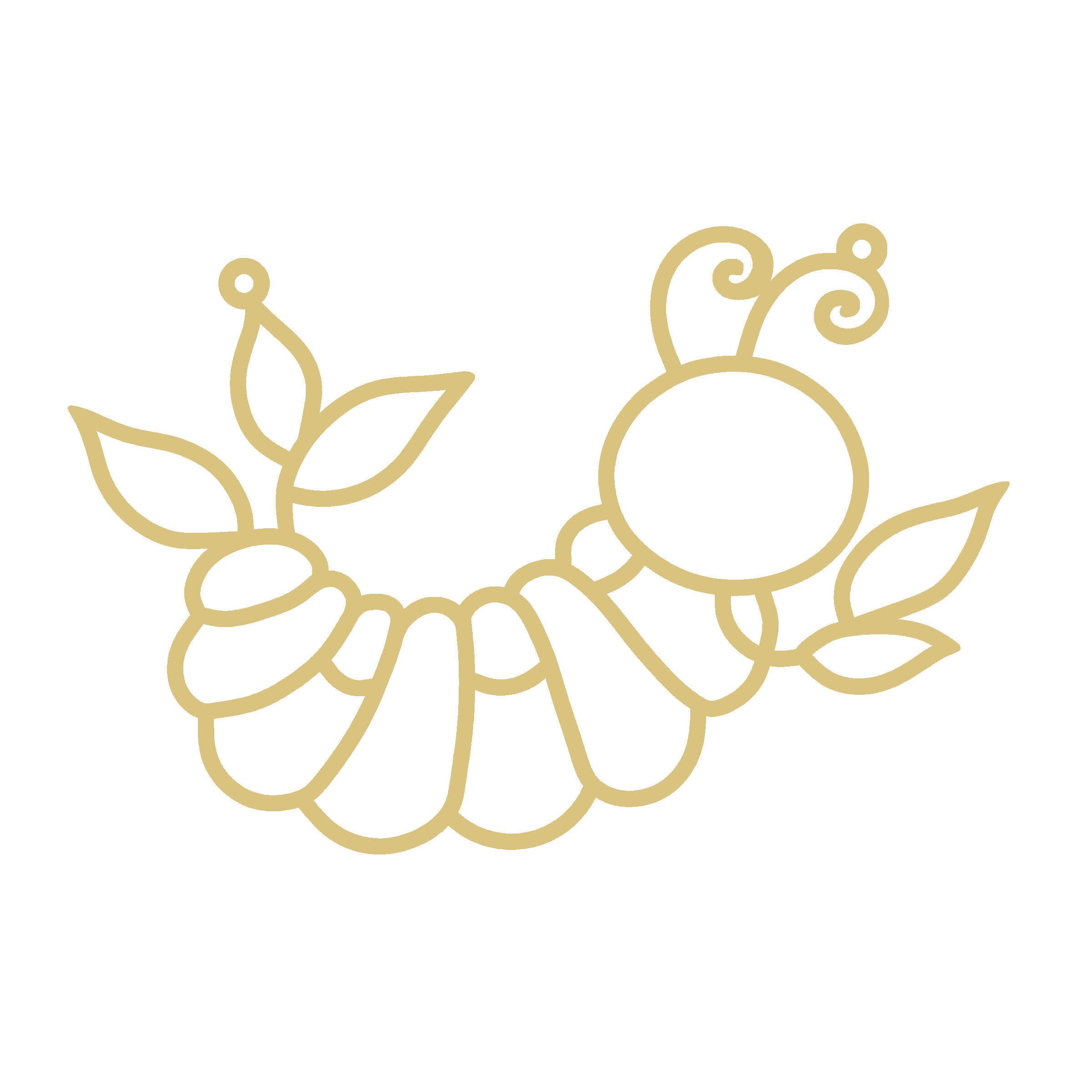 Faux Stained Glass Worm MDF Cutout Frame - Unfinished For DIY