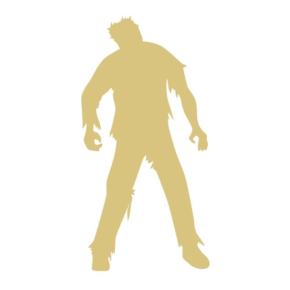 Basic Shape Zombie MDF Cutout Zombie Man - Unfinished For DIY