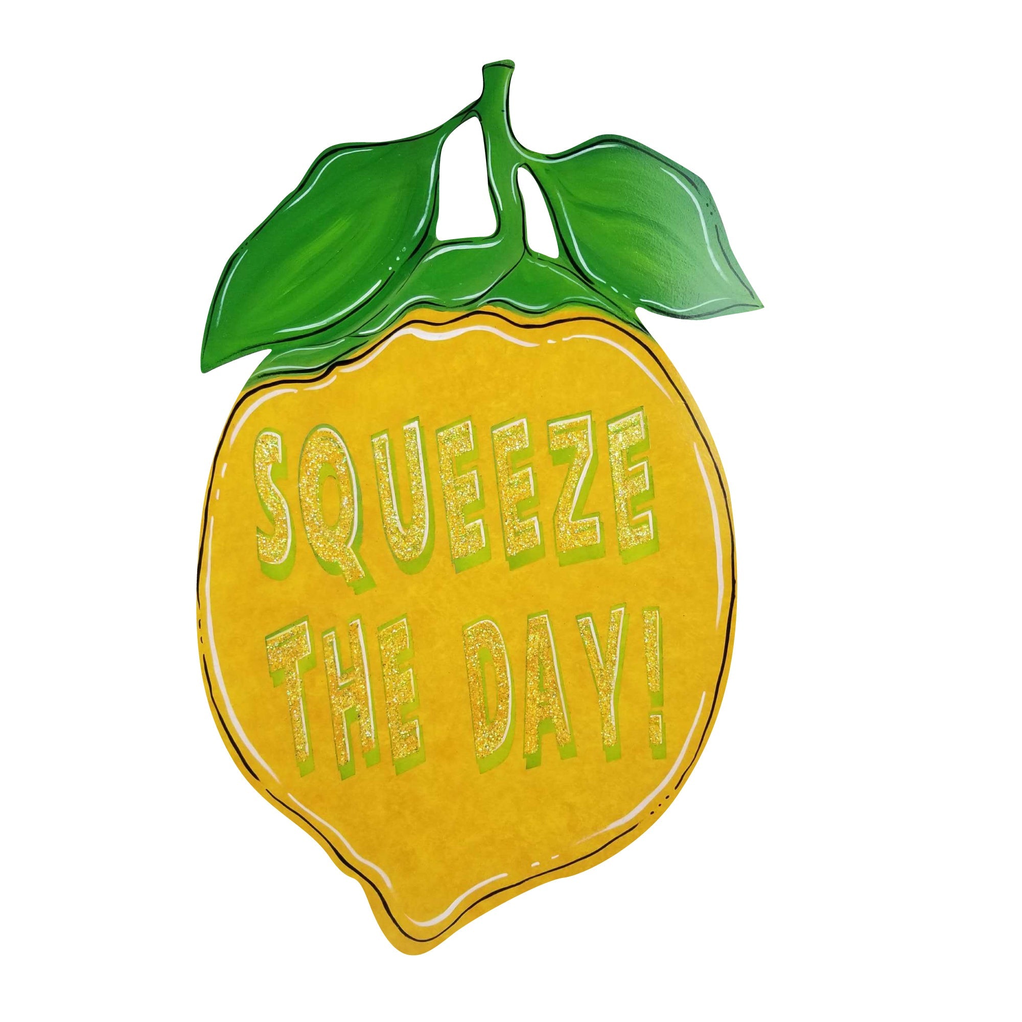 Basic Shape Lemon MDF Cutout Lemon Silhouette Style 1 - Unfinished For DIY