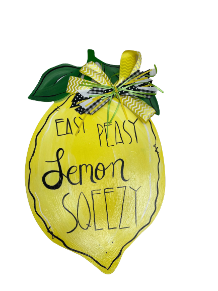 Basic Shape Lemon MDF Cutout Lemon Silhouette Style 1 - Unfinished For DIY