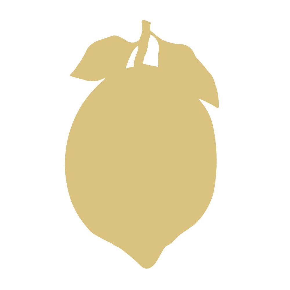 Basic Shape Lemon MDF Cutout Lemon Silhouette Style 1 - Unfinished For DIY
