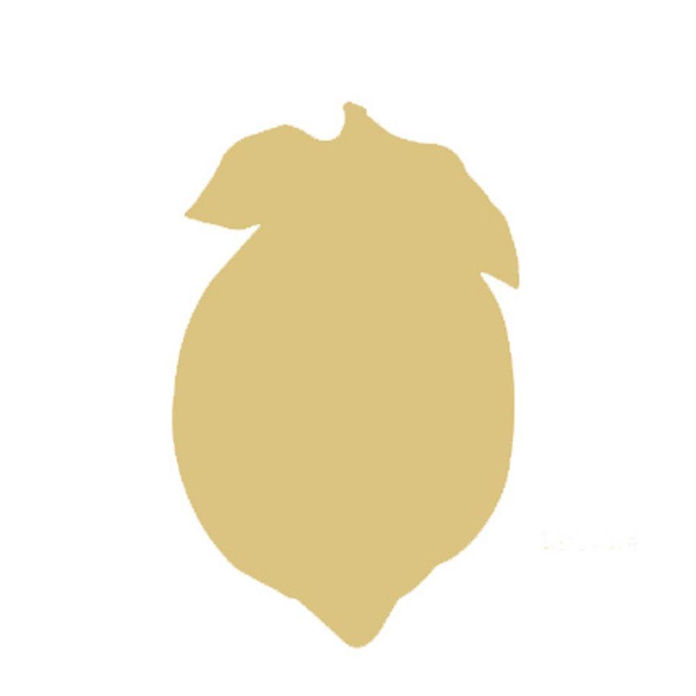 Basic Shape Lemon MDF Cutout Lemon Silhouette Style 3 - Unfinished For DIY