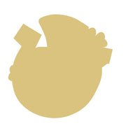 Basic Shape Round MDF Cutout Leprechaun Silhouette - Unfinished For DIY