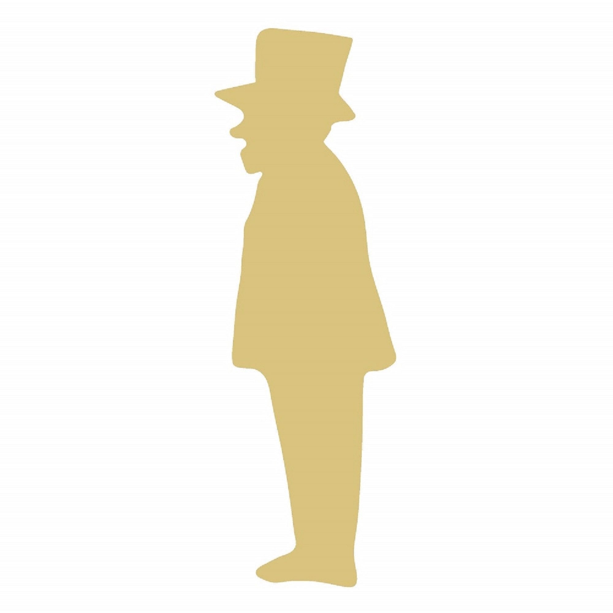 Basic Shape Liberty Man MDF Cutout Silhouette - Unfinished For DIY