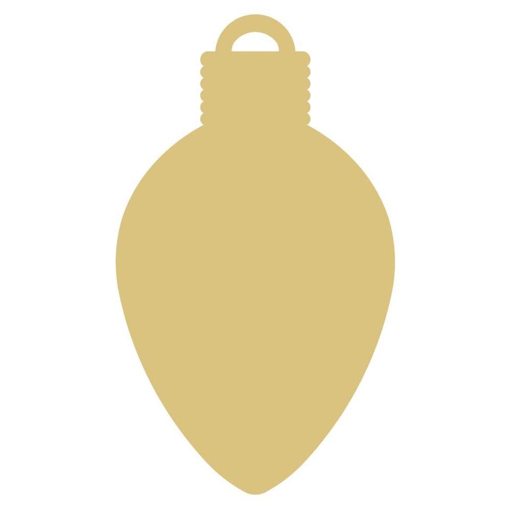 Basic Shape Light Bulb MDF Cutout Plain - Unfinished For DIY