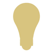 Basic Shape Light Bulb MDF Cutout Silhouette Style 3 - Unfinished For DIY