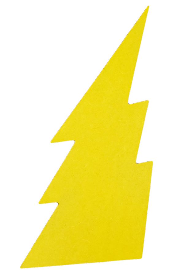 Basic Shape Lightning Bolt MDF Cutout Bolt Silhouette - Unfinished For DIY