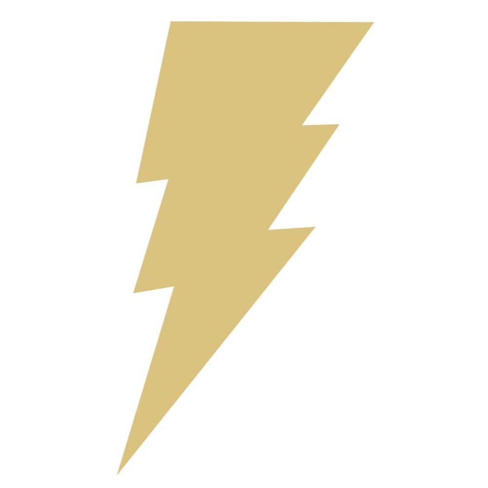 Basic Shape Lightning Bolt MDF Cutout Bolt Silhouette - Unfinished For DIY