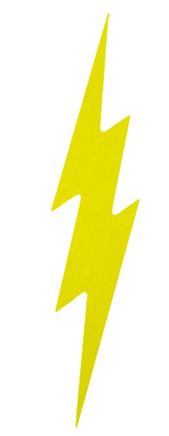 Basic Shape Lightning Bolt MDF Cutout Silhouette - Unfinished For DIY