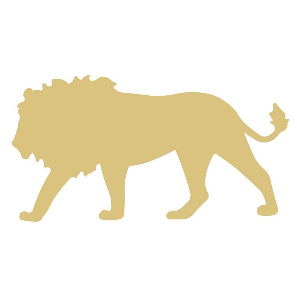 Basic Shape Lion MDF Cutout Wildlife Silhouette - Unfinished For DIY