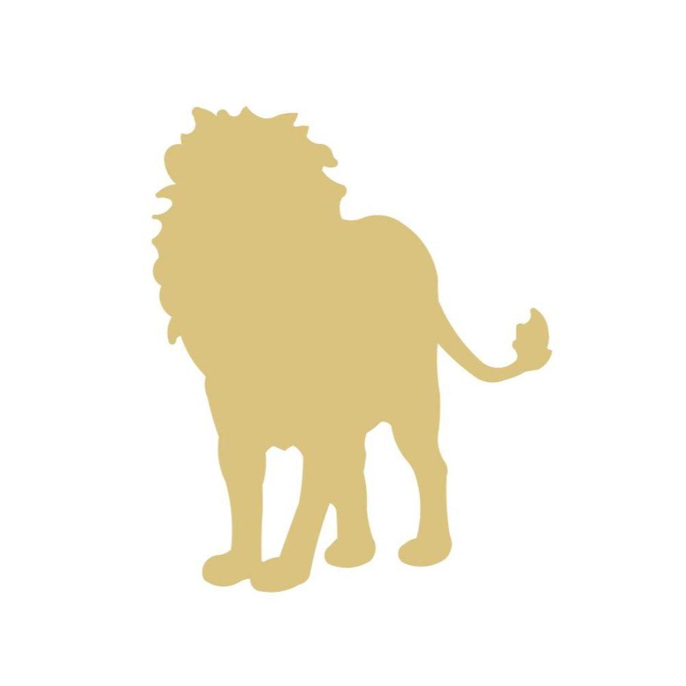 Basic Shape Lion MDF Cutout Lion Silhouette - Unfinished For DIY